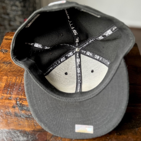 SF Giants New Era 59Fifty Hat San Francisco Black 7 3/4 Fitted Cap "NEW" - Picture 6 of 7
